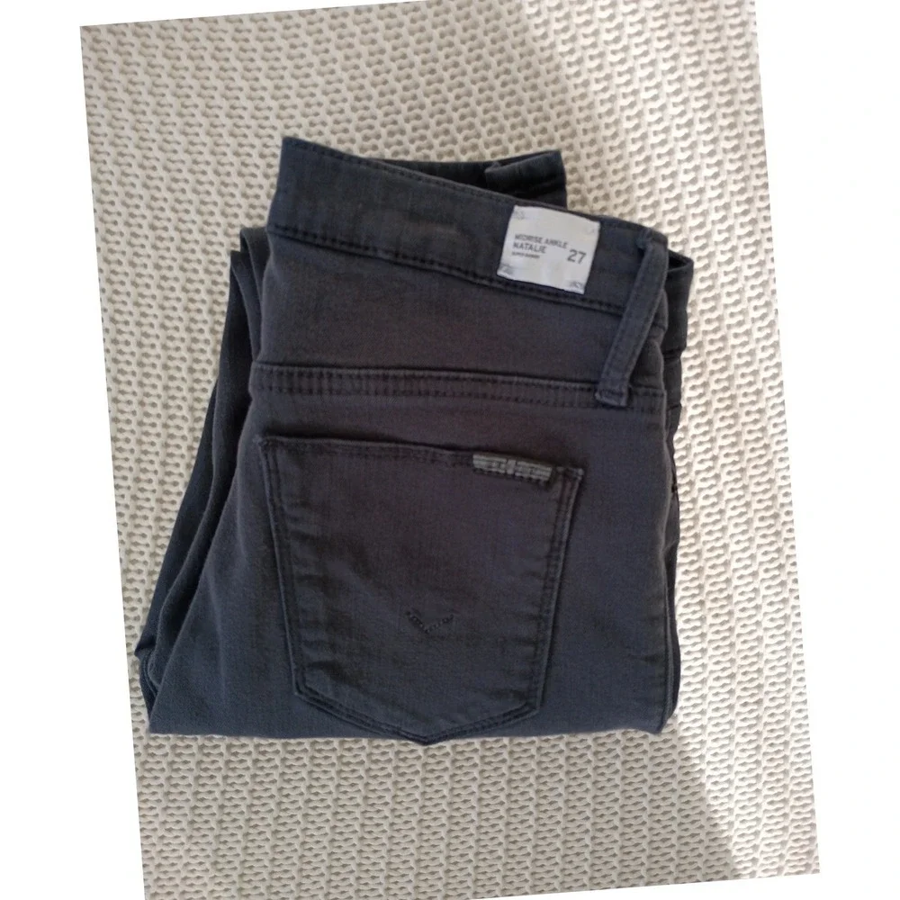 Hudson Natalie Ankle Skinny Jeans Charcoal Mid‎ Rise Size 27 NWT MSRP $195